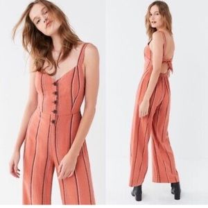 Urban outfitters striped jumpsuit